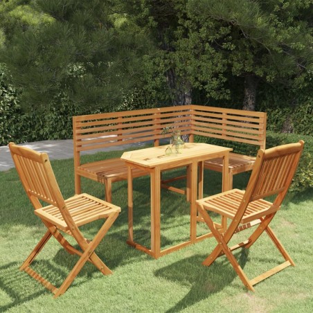 Ensemble de bistro 4 pcs Bois d'acacia solide