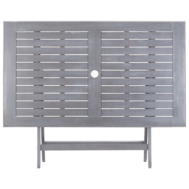 Ensemble à manger de jardin 5 pcs Bois d'acacia massif Gris