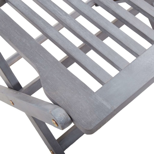 Ensemble à manger de jardin 5 pcs Bois d'acacia massif Gris