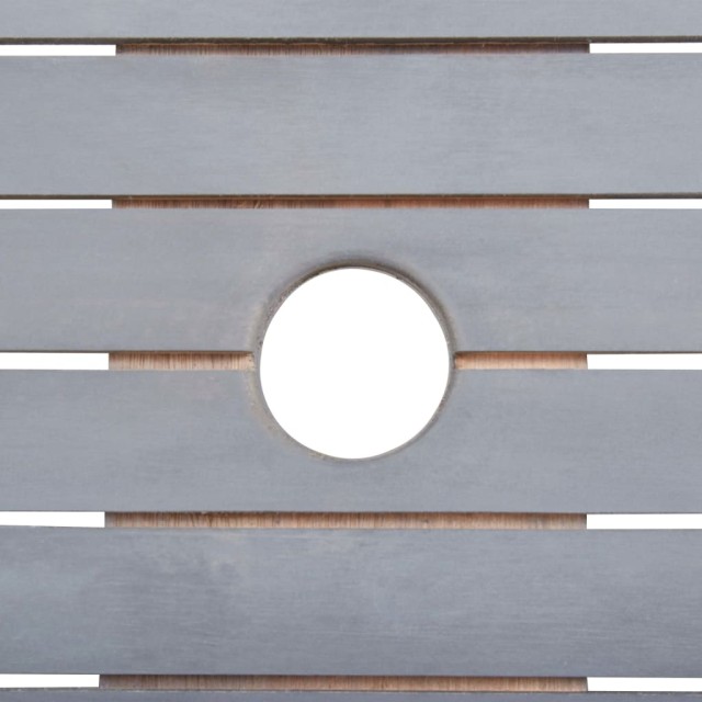 Ensemble à manger de jardin 7 pcs Bois d'acacia massif Gris