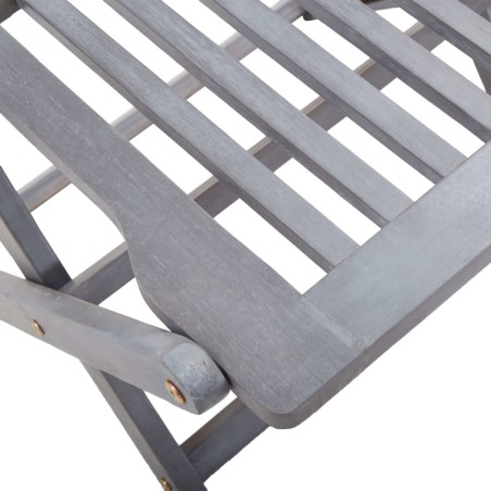 Ensemble à manger de jardin 7 pcs Bois d'acacia massif Gris