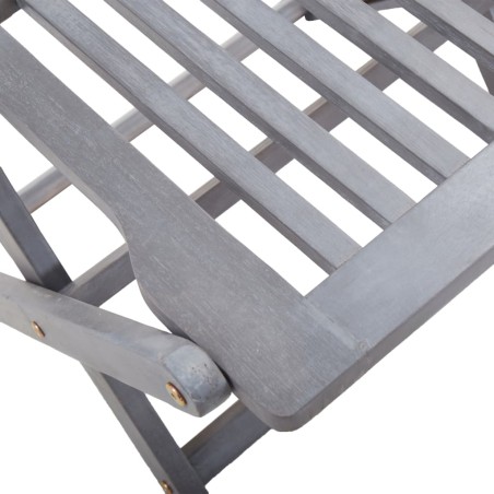 Ensemble à manger de jardin 9 pcs Bois d'acacia massif Gris