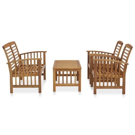 Salon de jardin 4 pcs Bois d'acacia solide