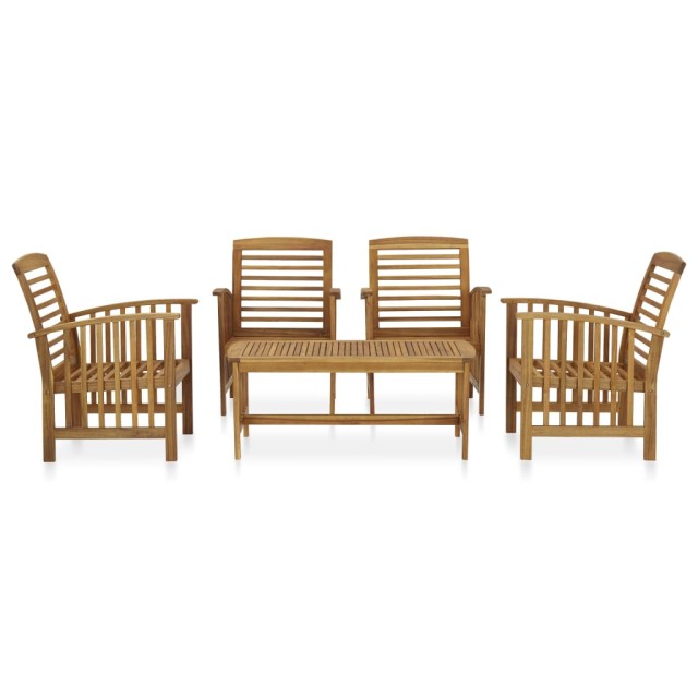 Salon de jardin 5 pcs Bois d'acacia massif