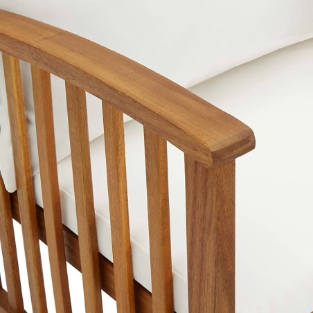 Salon de jardin 3 pcs avec coussins Bois d'acacia massif