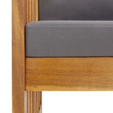 Salon de jardin 5 pcs avec coussins Bois d'acacia solide