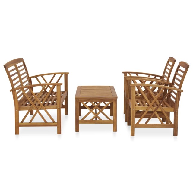 Salon de jardin 4 pcs Bois d'acacia solide