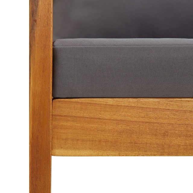 Salon de jardin 4 pcs avec coussins Bois d'acacia solide