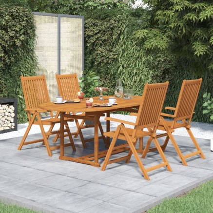 Ensemble à manger de jardin 5 pcs Bois d'acacia massif