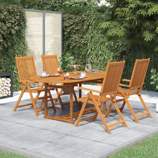 Ensemble à manger de jardin 5 pcs Bois d'acacia massif