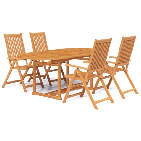 Ensemble à manger de jardin 5 pcs Bois d'acacia massif