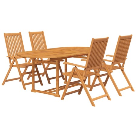 Ensemble à manger de jardin 5 pcs Bois d'acacia massif