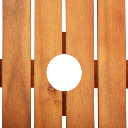 Ensemble à manger de jardin 5 pcs avec coussins Acacia solide