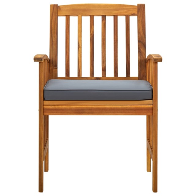 Ensemble à manger de jardin 3 pcs et coussins Acacia solide