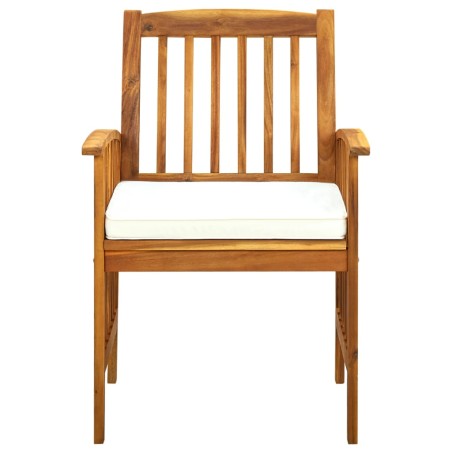 Ensemble à manger de jardin 7 pcs avec coussins Acacia solide