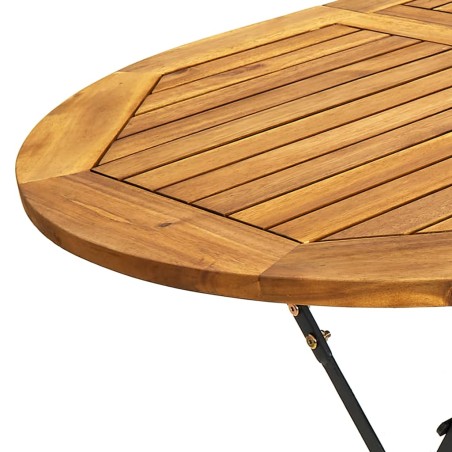 Ensemble à manger d'extérieur pliable 7pcs Bois d'acacia solide