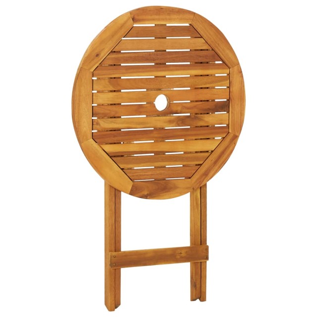 Ensemble à manger de jardin pliable 3 pcs Bois d'acacia solide
