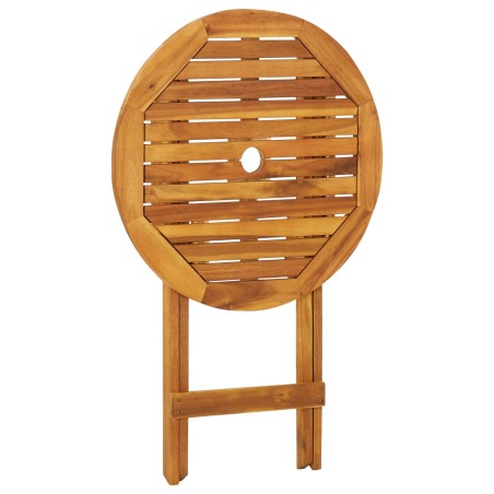 Ensemble à manger de jardin pliable 3 pcs Bois d'acacia solide
