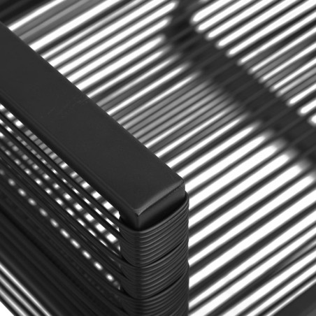 Ensemble à manger d'extérieur 5 pcs Rotin PVC Noir