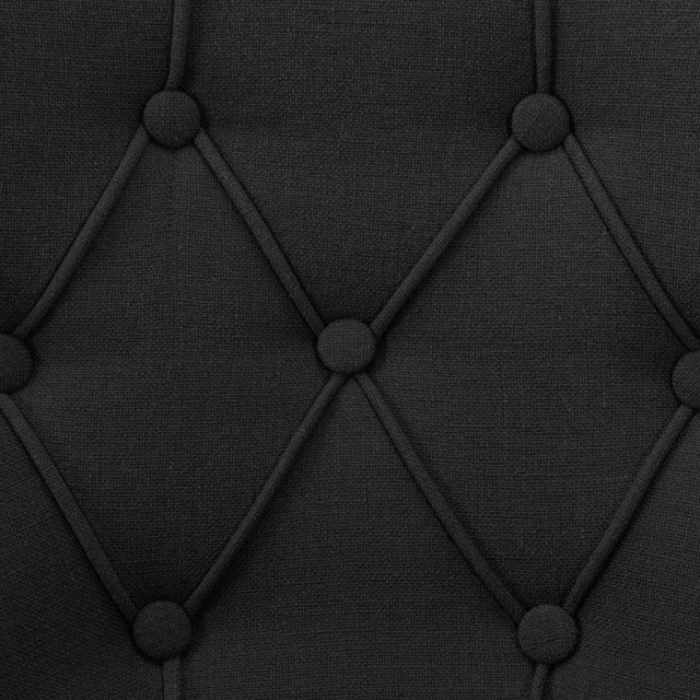 Chaises à manger lot de 4 noir tissu