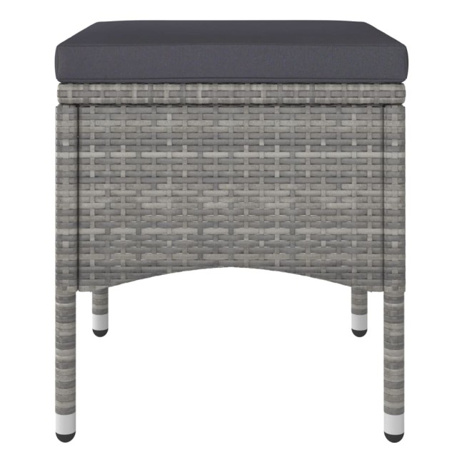 Ensemble à Manger jardin 5 pcs résine tressée verre trempé Gris