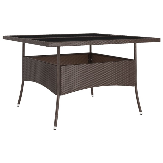 Ensemble à manger de jardin 9 pcs Résine tressée Marron