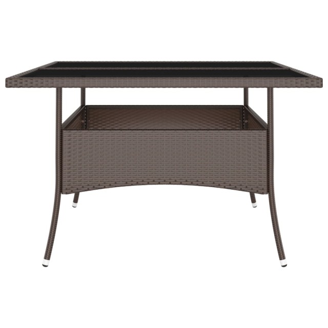 Ensemble à manger de jardin 9 pcs Résine tressée Marron