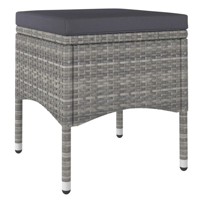 Ensemble de bistro jardin 5pcs Résine tressée verre trempé Gris