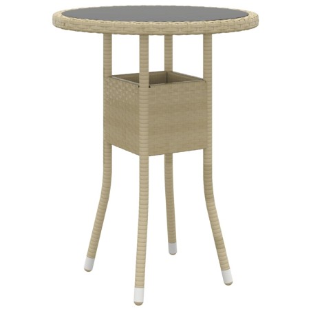 Ensemble à manger de jardin 3 pcs Résine tressée Beige