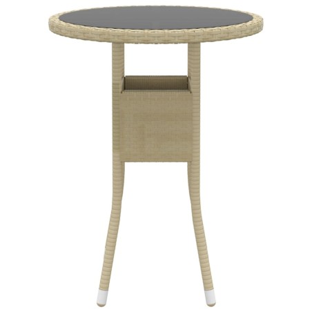 Ensemble à manger de jardin 3 pcs Résine tressée Beige