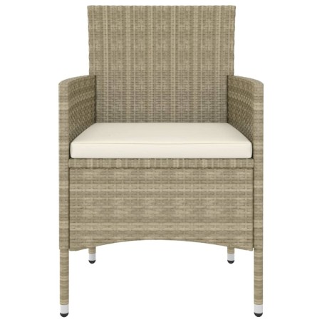 Salon de jardin 5 pcs Résine tressée Beige