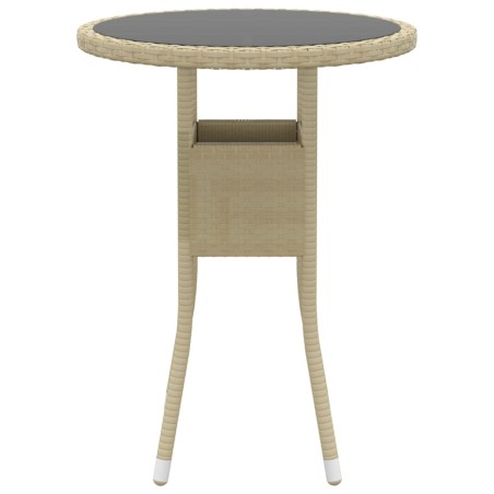 Salon de jardin 5 pcs Résine tressée Beige