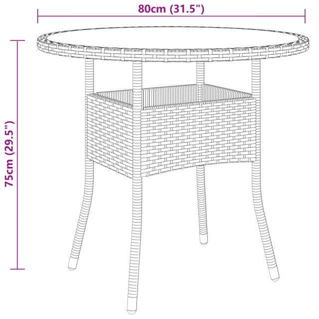 Ensemble de bistro de jardin 3 pcs Résine tressée Gris