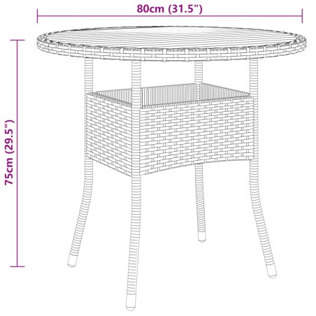 Ensemble de bistro de jardin 3 pcs Résine tressée Gris