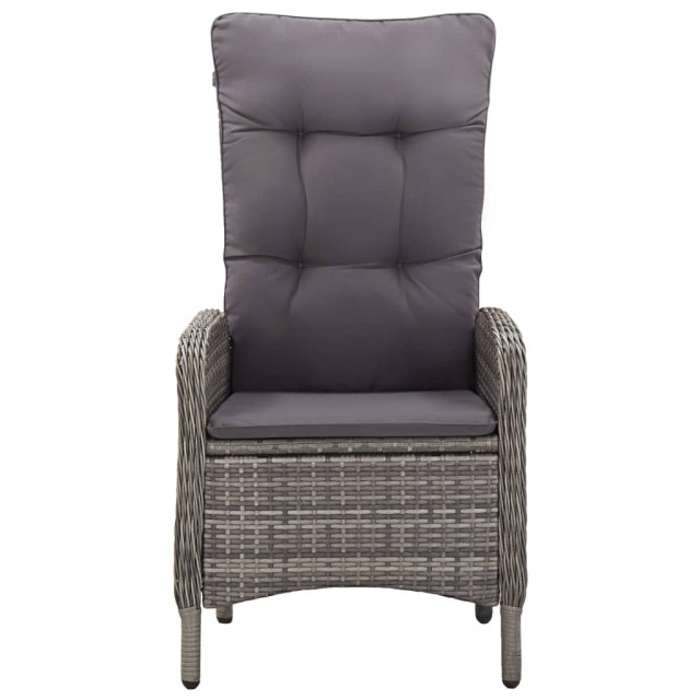 Ensemble de bistro de jardin 5 pcs Résine tressée Gris