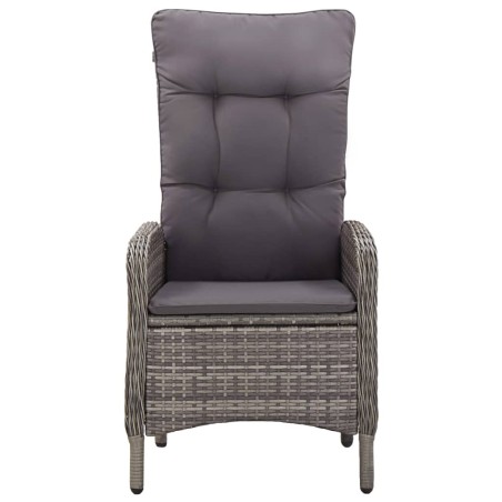 Ensemble de bistro de jardin 5 pcs Résine tressée Gris