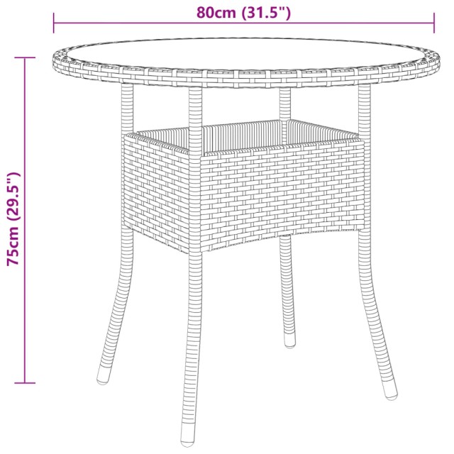 Ensemble de bistro de jardin 5 pcs Résine tressée Gris