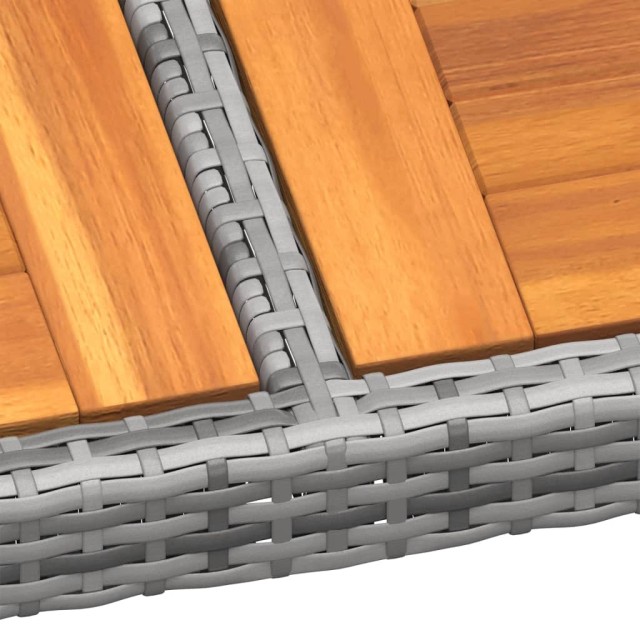 Ensemble à manger de jardin 11 pcs résine tressée gris