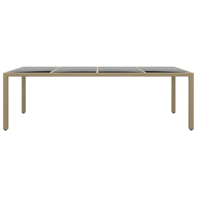 Ensemble à manger de jardin 11pcs Résine tressée Beige