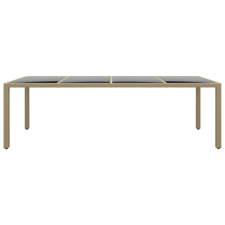 Ensemble à manger de jardin 11pcs Résine tressée Beige