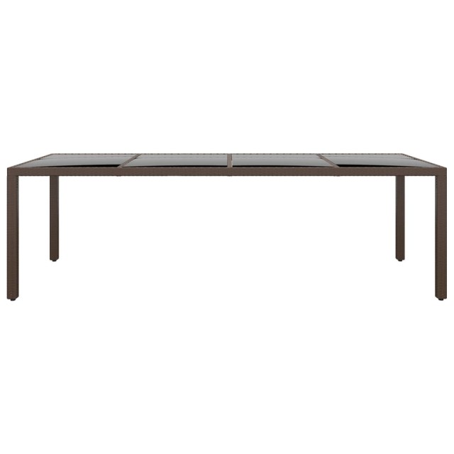 Ensemble à Manger de jardin 11pcs poly rotin et bois solide