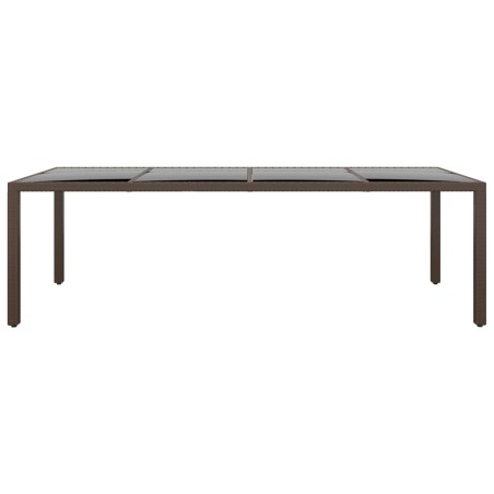 Ensemble à Manger de jardin 11pcs poly rotin et bois solide