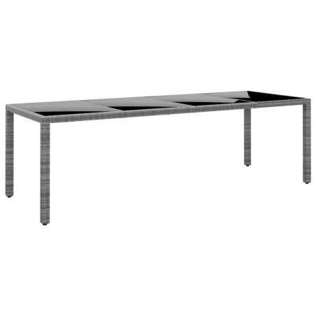 Ensemble à manger de jardin 11 pcs résine tressée gris