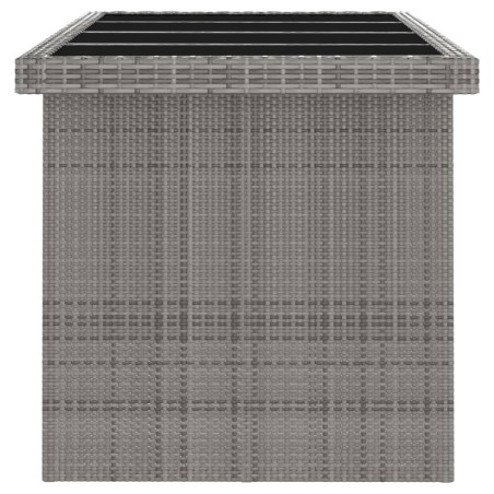 Ensemble à manger d'extérieur 9pcs coussins Résine tressée Gris