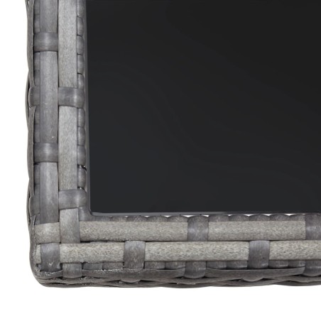 Ensemble à manger de jardin 3pcs Résine tressée Anthracite gris