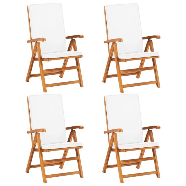 Ensemble à manger de jardin 5 pcs coussins Bois de teck massif