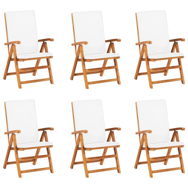 Ensemble à manger de jardin 7 pcs coussins Bois de teck massif