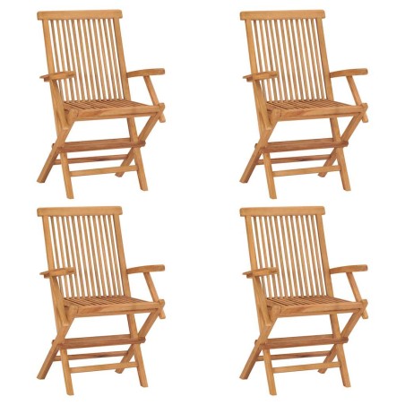 Salon de jardin 5 pcs Bois de teck massif