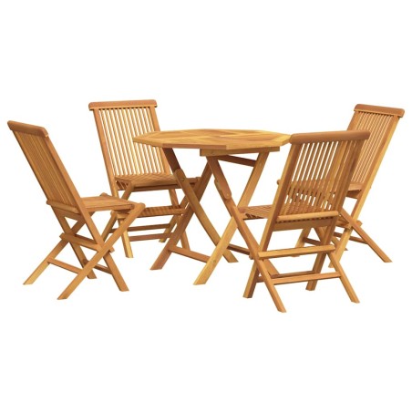 Ensemble à manger de jardin 5 pcs Bois de teck massif