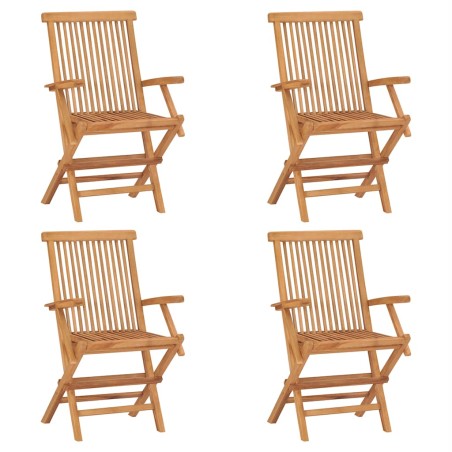 Salon de jardin 5 pcs Bois de teck massif